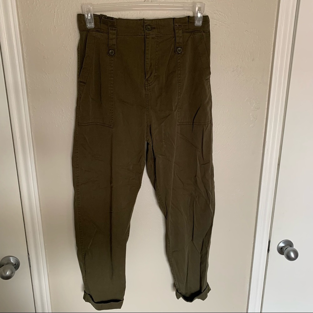 Green topshop trousers